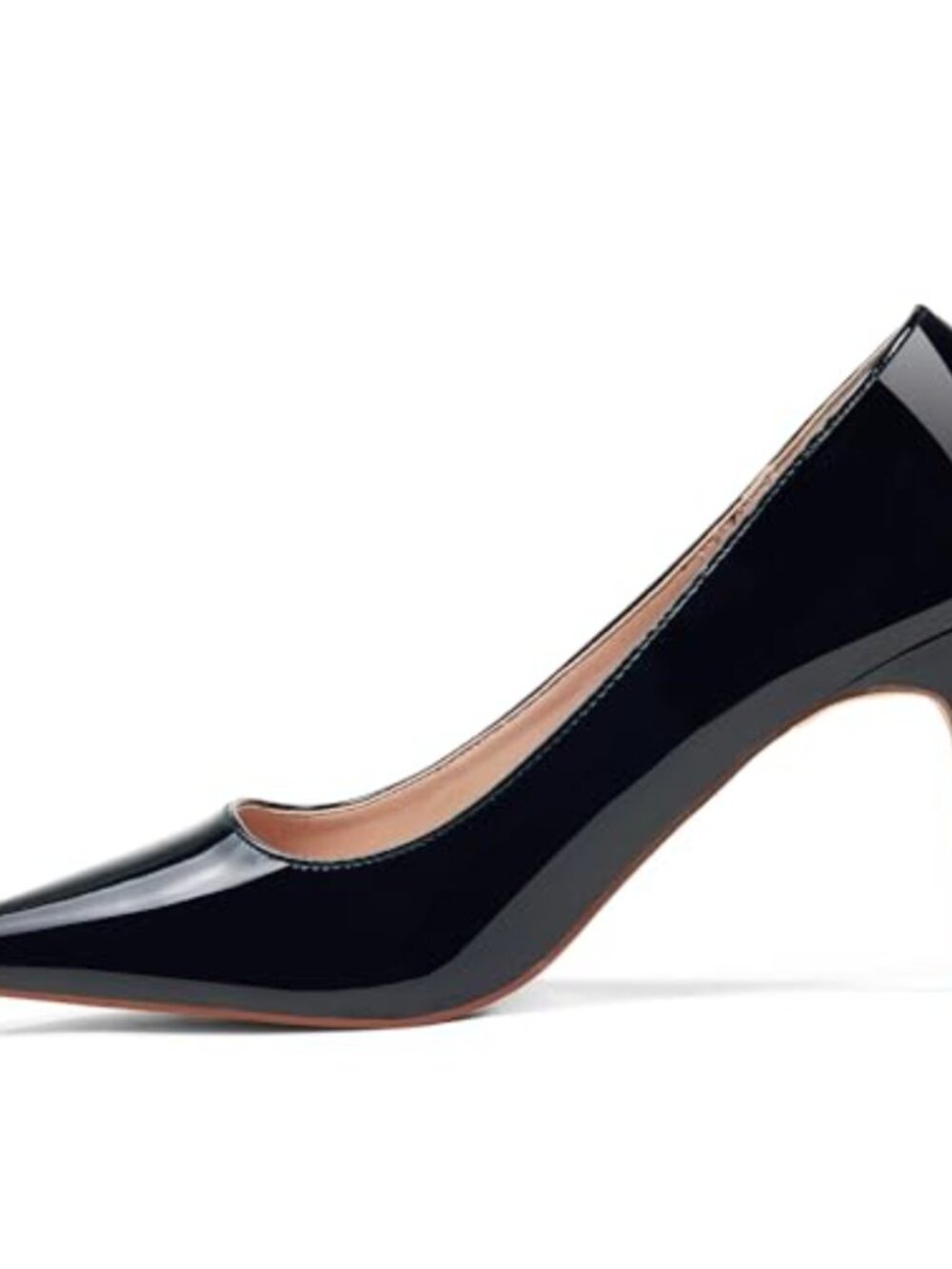Classic Pointed Toe Stiletto Pumps Pull-On 3 Inch Comfortable Dress Heels for
